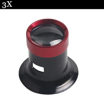 3X Büyüteç Alüminyum Alaşımlı Saatçi Büyüteç takı saat Tamir Cam Lens Büyüteç Aksesuarı 3