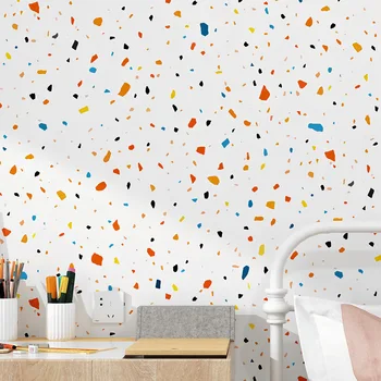 İskandinav Tarzı Renkli Turuncu Turuncu Çocuk Odası Prenses Kız Olmayan İNS Yatak Odası duvar Kağıdı Oturma Odası-Dokuma duvar Kağıdı