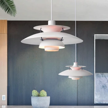 Modern minimalist endüstriyel tarzı İskandinav oturma odası yemek odası kişilik yaratıcı lambalar tek başlı uçan daire chandel 12