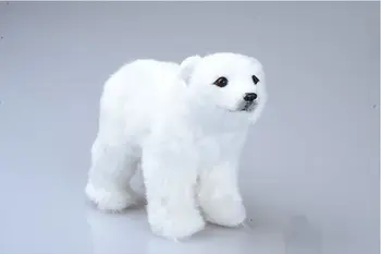 sevimli simülasyon kutup ayısı oyuncak el sanatları güzel beyaz kutup ayısı bebek hediye yaklaşık 20x8x14 cm 8