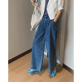 2021 kadın Geniş Bacak Denim Kot Şort Kapriler Y2k Za Kadın Pantolon Elbise Streetwear Vintage Pantolon Baggy Boy Anne Kargo