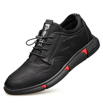 Hakiki Deri rahat ayakkabılar erkek Flats sürüş ayakkabısı Erkekler için 6cm Yükseklik Artan Ayakkabı erkek Deri gündelik ayakkabı Ayakkabı