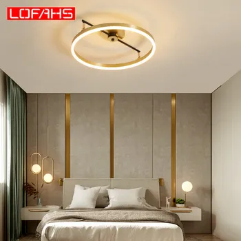 LOFAHS yeni modern led tavan ışık oturma odası yatak odası mutfak için lüks altın alüminyum tavan lambası aydınlatma armatürü 11