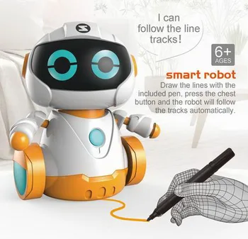 Mini Elektrikli Robot Oyuncaklar Kalem Kontrol Sevimli Akıllı Akıllı Oyuncaklar Robot Çocuklar İçin Yeni uzaktan kumanda programlama Robot akıllı saat 2