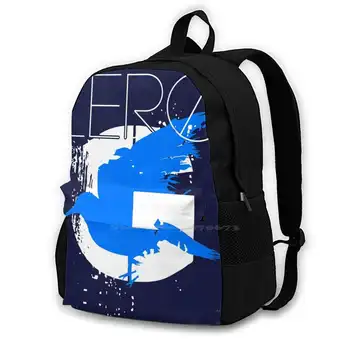 Sıfır Yerçekimi sırt çantası Öğrenci Okul Dizüstü Seyahat Çantası Mavi Siyah Beyaz Yerçekimi Raven Sıfır 0 9