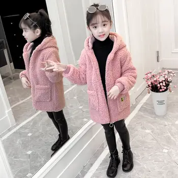 Kız Ceket çocuk ceketi İç Çamaşırı 2021 Moda Artı Kadife Kalınlaşmak Sıcak Kış Sonbahar Okul Pamuk Polar çocuk giyim 1