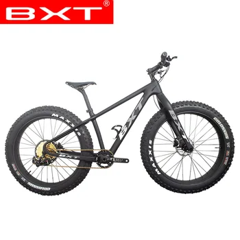 BXT 26er T800 Karbon MTB Yağ Bisiklet L-TWOO AX 1x12 Karbon 16/18 inç Lastik boyutu Tekerlek 26x4. 8 bisiklet iskeleti Komple Bisiklet 4