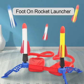 Çocuk Hava Pompası Atlama Stomp Blower Köpük Tabancası Modeli Başlat Launcher Roket Pop Up Açık Oyun Erkek Oyuncak Spor Çekim 17