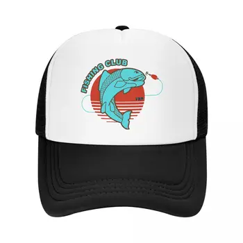 Kulübü beyzbol şapkası Sazan Balıkçılık Fisher Mesh Net Şapka Erkekler Kadınlar İçin Hip Hop kamyon şoförü şapkaları Ayarlanabilir Doruğa Kapaklar