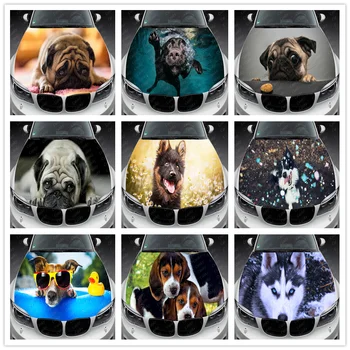 Hayvan Komik Köpekler Araba Kaput Vinil Çıkartmalar kaplama vinil Film Motor Kapağı Çıkartmaları Sticker Araba Oto Aksesuarları Köpek Severler için 10