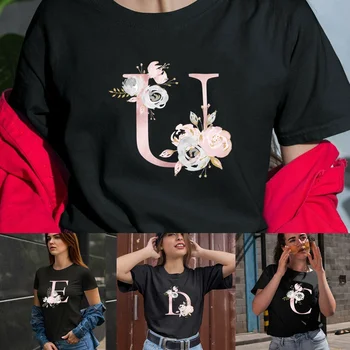 2023 T-shirt Kadın Moda Kısa Kollu Gömlek Pembe Mektup Baskılı Yaz Kadın Giysileri Kazak Üstleri Anime Harajuku T Shirt 19