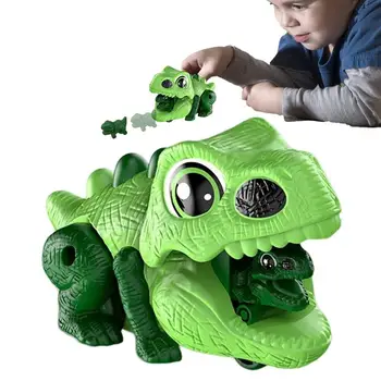 Dinozor Geri Çekin Araba Dinozor Oyuncaklar Geri Çekin Arabalar Çocuk Dino oyuncak arabalar Araçlar Canavarlar Kamyon Erkek Kız Mini Hayvan 6