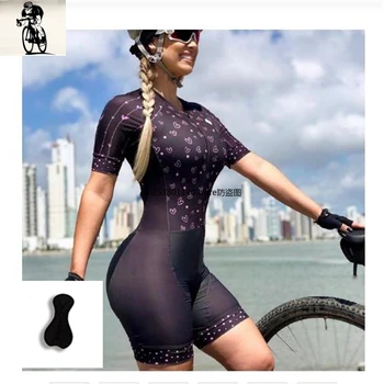 2021 Yeni Oem Özel Nefes Süblimasyon Profesyonel Bisiklet Giyim Tek Parça Takım Elbise Serin Bayan Wetsuit Triatlon Tulum 11