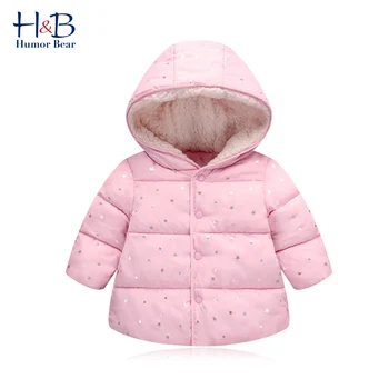 Mizah Ayı Bebek Kız Ceket Sonbahar Kış Kız Ceket Ceket Çocuklar Sıcak Kapşonlu Yıldız Giyim Ceket Erkek Ceket Çocuk Giysileri