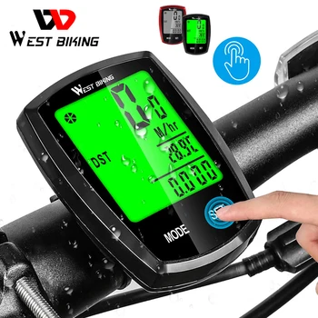 Batı BİSİKLET Bisiklet Bilgisayar Kablosuz Kablolu Kilometre Kilometre Sayacı Su Geçirmez LCD Arka Bisiklet MTB Bisiklet Bilgisayar Kronometre 14