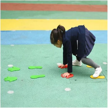 Bebek oyuncakları Duyusal Entegrasyon Eğitim Ekipmanları Ayak İzleri Parmak İzi Perceptivity Geliştirme Jimnastik çocuk oyuncakları 4