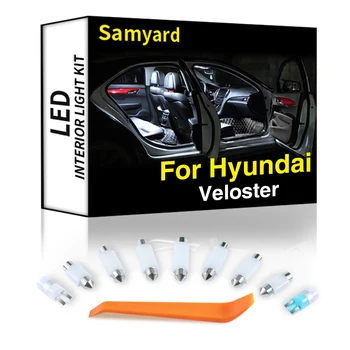 İç LED Hyundai Veloster İçin FS JS 2011-2016 2017 2018 2019 2020 2021 Canbus Araç Ampul Kapalı Dome Harita İşık Kiti 7