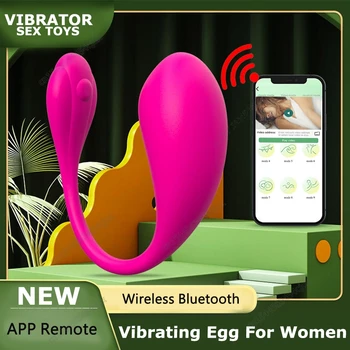 Bluetooth Vibratörler Kadınlar İçin Kablosuz App Uzaktan G Spot Yapay Penis Külot Vajina Anal Masturbator Kadın Titreşimli Yumurta Yetişkin Oyuncaklar
