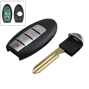 315Hz 4 Düğmeler Yedek Uzaktan Araba Anahtarı Fob Verici Clicker Alarm Anahtar ile KR55WK48903 KR55WK49622 5WK48903 Nissan için 3