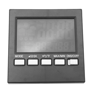 LCD Dijital Higrometre Termometre Sıcaklık Nem Ölçer Odası Kapalı Saat 2