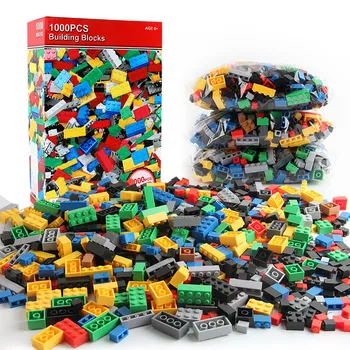 1000 Adet Eğitici Oyuncaklar Çocuklar için oyuncak inşaat blokları Kitleri Şehir Klasik Tuğla Montaj Brinquedos Yaratıcı Tuğla Oyuncaklar 5