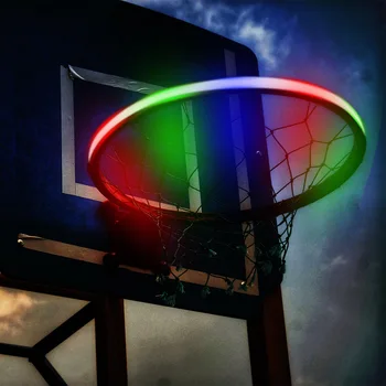 Yeni LED basketbol ışığı güneş ışığı ile renk değiştiren basketbol çerçeve ışıklı çubuk LED güneş ışığı ile 1 M 30 ışık 5