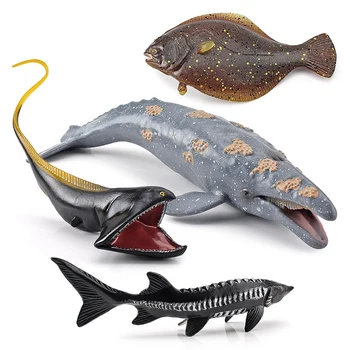 4 Adet Deniz Deniz Hayvanları Pisi Balığı Modeli Aksiyon Figürü Figürleri Okyanus Deniz Akvaryumu Minyatür Eğitim çocuk için oyuncak 14