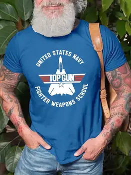 Erkek Top Gun Inspired Amerika Birleşik Devletleri Donanması Fighter Silahlar Okul T-Shirt 22