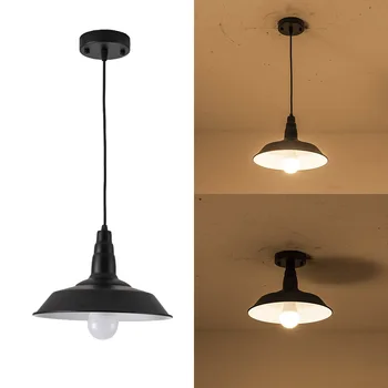 Retro loft endüstriyel demir asılı ışıklar E27 110V 220V LED siyah kolye lambaları mutfak oturma odası yatak odası koridor restoran 11