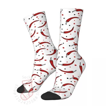 Moda Sıcak ıli Biber spor çorapları Polyester Orta Tüp Çorap Unisex kaymaz 15