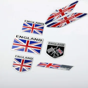 1 ADET 3D Alüminyum Alaşım İngiltere İNGİLTERE Birleşik Krallık İngiltere Ulusal Bayrak Çamurluk amblem rozeti Araba Çıkartmaları Araba dekorasyon 1