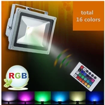 Uzaktan Kumanda 16 RGB 10W 85~265V LED projektör sahne projektör spot Lamba renkli parti bar Projektör Su Geçirmez açık 7