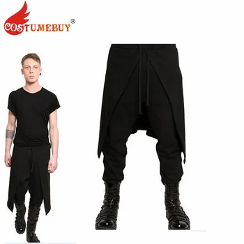 CostumeBuy Ortaçağ Rönesans Erkek Rahat Pantolon Viking Victoria Siyah Pantolon L920 17