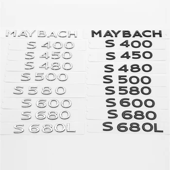 Uygun 21 Maybach kuyruk rozeti arabalar S400 S450 S480 S500 S580 S680 S680L MAYBACH modifiye yazı logo Siyah Gümüş