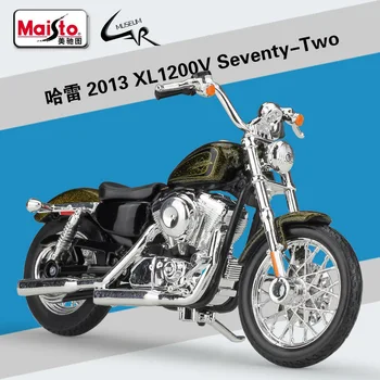 Maisto 1:18 Harley 2013 XL 1200 V Yetmiş Iki Model Araba Simülasyon Alaşım Motosiklet Metal Oyuncak Araba çocuk Oyuncak Hediye B417 6