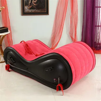 Kırmızı Seks şişme sofa yatak Yük Kapasitesi Ep Pvc Mobilya hava yastığı Çiftler Yetişkin Aşk Oyunları Oyuncaklar Sandalye Açık Sm Ürünleri 17