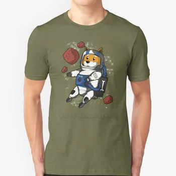 Komik Shiba Inu Astronot Uzay Seyahat kısa kollu tişört Yaz Erkek Sokak Giyim T Shirt Shiba Inu Yavru Yavru Köpekler Köpek 19