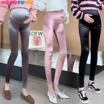 2022 İlkbahar Sonbahar Analık kaşmir pantolon Hamile Kadınlar için elastik pamuk Gebelik Pantolon Ayarlanabilir Bel kalem pantolon 5