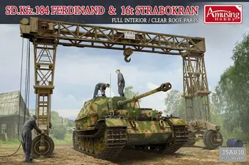 Eğlenceli Hobi 35A030 1/35 Ölçekli Sd.Kfz.184 Ferdinand (tam iç) ve 16t Strabokran model seti 9