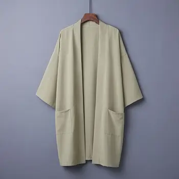 Geskeey Moda Yüksek Kaliteli Buz İplik Uzun Paket Japon Kimono Hırka Haori Yukata Obi Kadın Gevşek İnce Seksi Üstleri 11