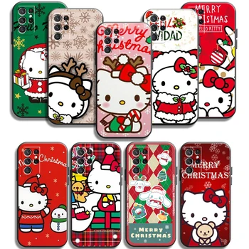 Hello Kitty Noel Telefon Kılıfları Samsung Galaxy A31 A32 4G A32 5G A42 5G A20 A21 A22 4G 5G Carcasa arka kapak Yumuşak TPU 12