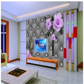 beibehang 3d stereoskopik gül duvar resimleri Avrupa TV zemin duvar kağıdı oturma odası yatak odası duvar resimleri papel de parede duvar kağıdı 8