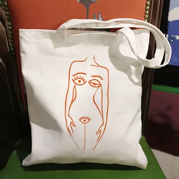 Yaratıcı nazar Göz Büyük Kapasiteli Tuval Tote omuzdan askili çanta Kumaş Bez Kullanımlık alışveriş çantası Kadın 2022 Çanta Alışveriş Çantası 11