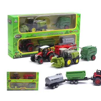 2 Adet 1/42 Diecast Traktör Biçerdöver Çiftlik Araç Araba Modeli Çocuk Oyuncak Noel Hediyesi Alaşım Araba çocuk için oyuncak 11