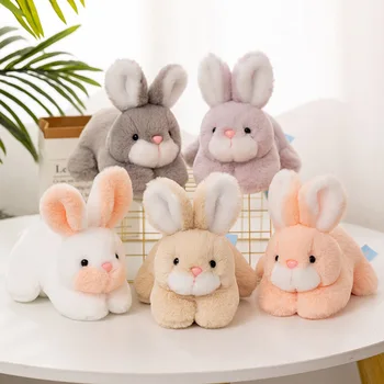 Kawaii Tavşan peluş oyuncaklar 25cm Sevimli Yumuşak Tavşan Peluş Yatıştırmak Bebek Doldurulmuş Hayvanlar Bebek doğum günü hediyesi Kız için çocuk Oyuncak 5