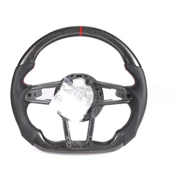 Karbon Fiber direksiyon Audi için Yeni Stil R8 TT TTRS TTS Komple direksiyon Kontrolü 6