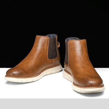 Erkek marka çizmeler yüksek kaliteli rahat ayakkabılar yakışıklı rahat deri makosenler hafif retro çizmeler büyük boy 7-13 ayakkabı erkekler 19