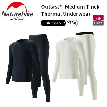 Naturehike Açık termal iç çamaşır Takım Elbise 5℃~15℃ Nefes Ter Esneklik İç Çamaşırı Seti Sıcak Gömlek Termal Pantolon 18