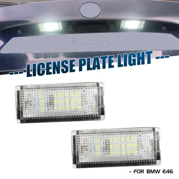 2Pcs Canbus LED Numarası Plaka Işık Lambaları BMW İçin Aksesuarları E46 4 D 1998-2003 Araba Dış Aydınlatma Yedek Işıklar 6