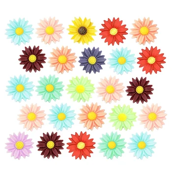 30 Adet itme pimi Çiçekler, Raptiyeler Dekoratif Papatya Birçok Renk İle, itme pimi s Çizim Kağıdı Ve Mantar Köpük Kağıt